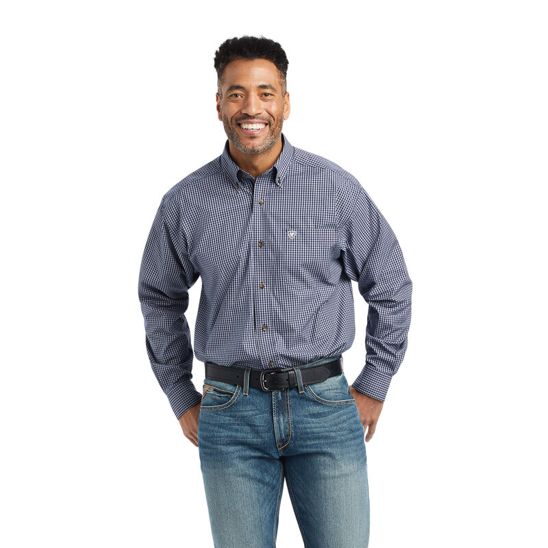 Ariat Hemden Herren - Pro Series Giovani Classic Fit Navy/Grau ( TCDZQ-7981 )